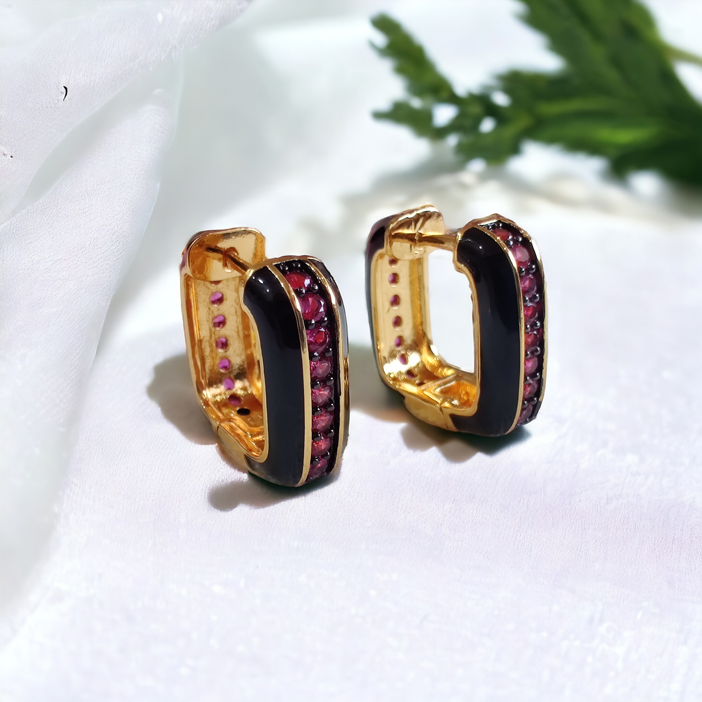 Premium Enamel Loop Earrings