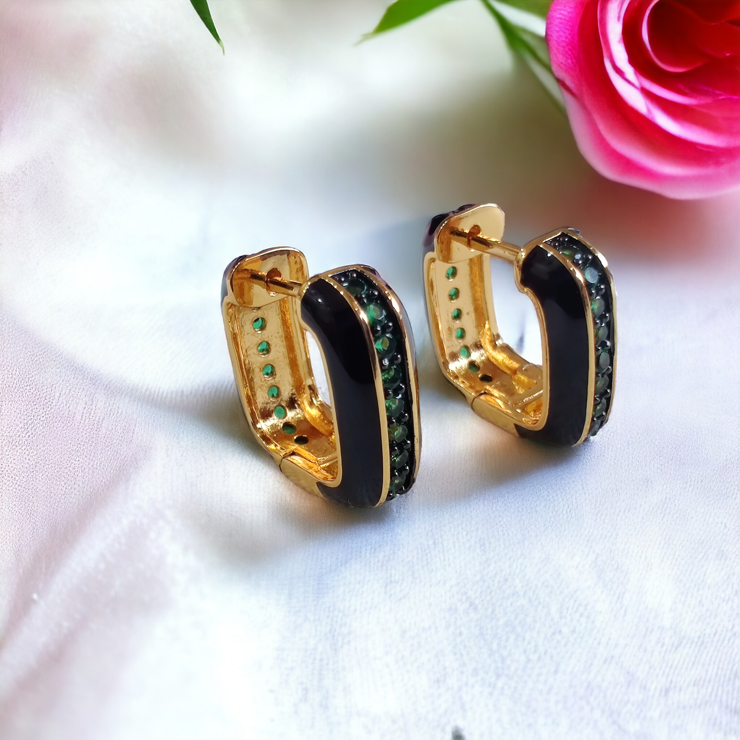 Premium Enamel Loop Earrings