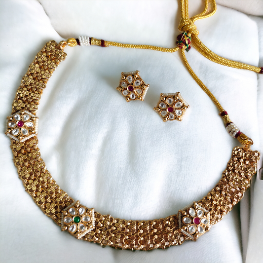 Gold Micro-Plated Ethnic Necklace