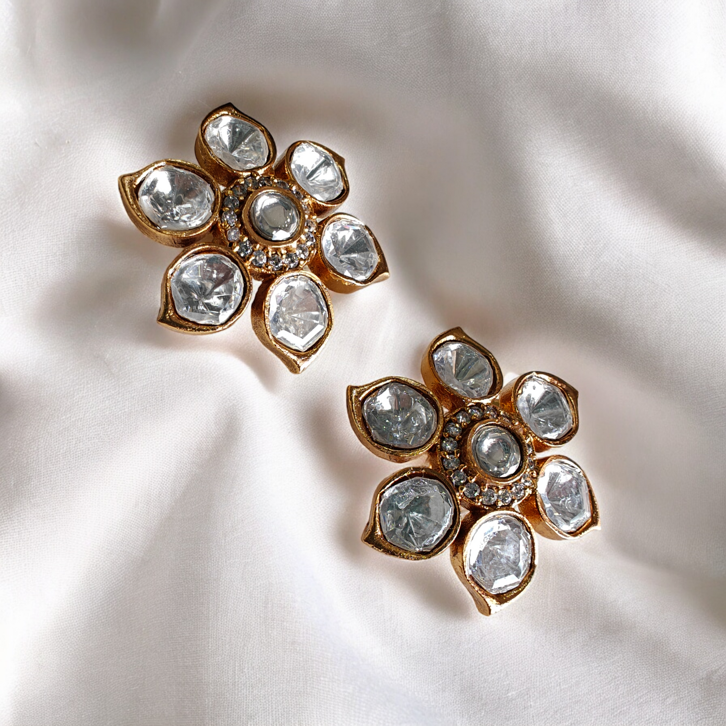 Polki Phool Studs