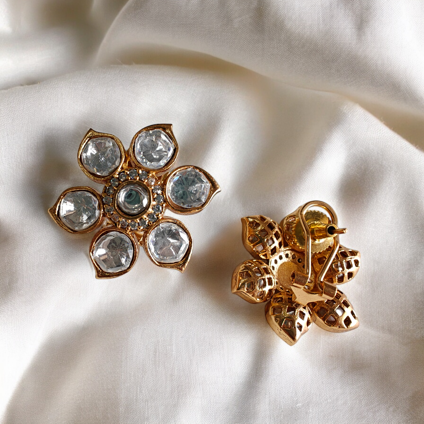 Polki Phool Studs