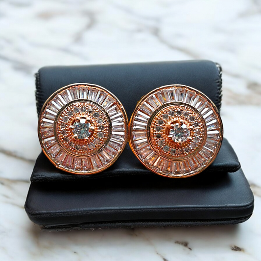 Rose Gold Round Studs