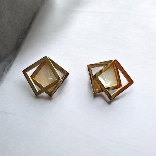 Double Square MOP Studs