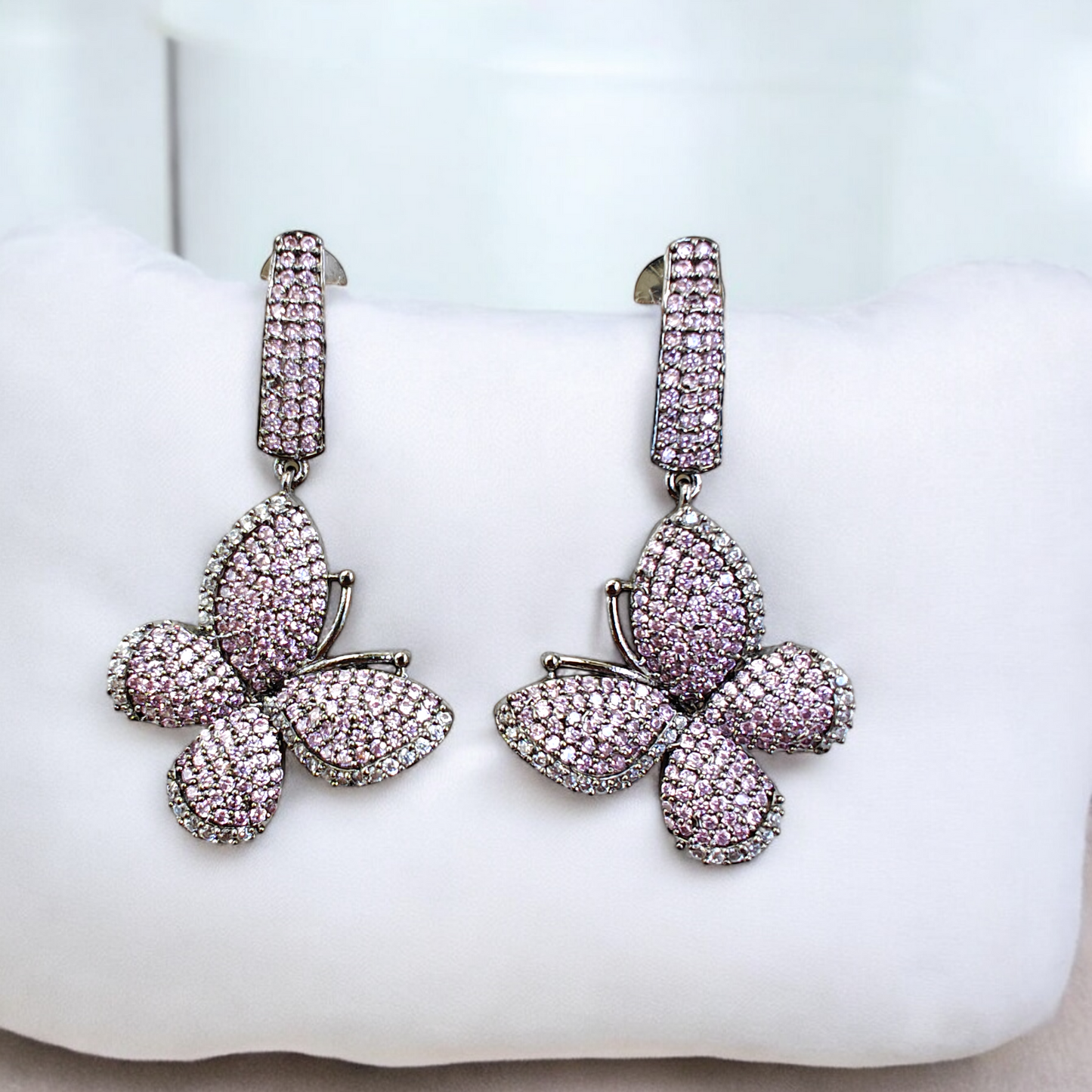 Lavender Butterfly Drop Danglers