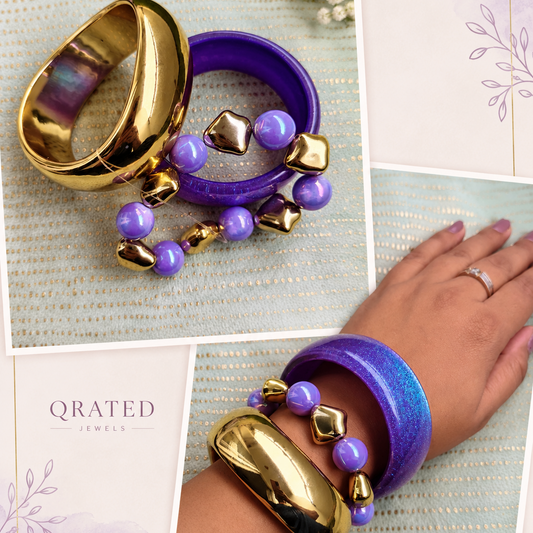 Stack of Resin Bangles
