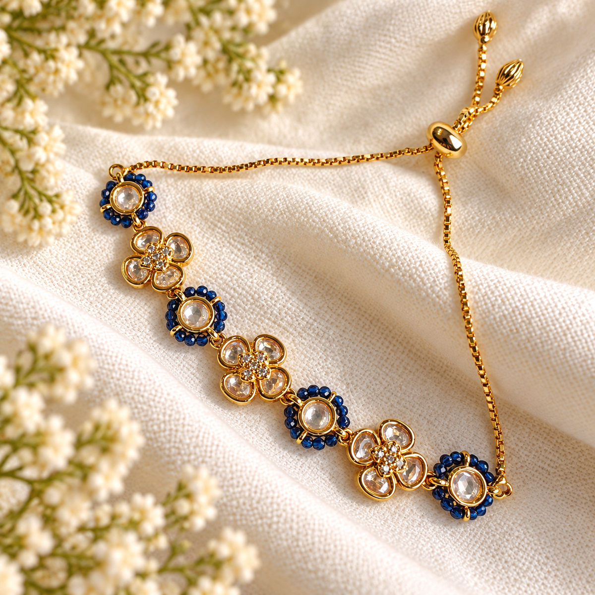 Adjustable Moissanite Bracelet