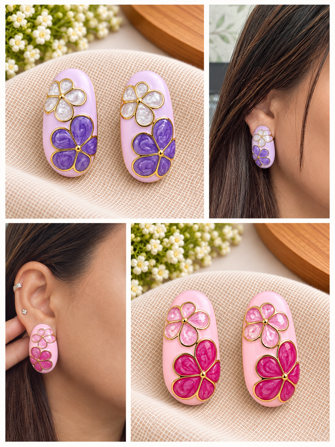 Floral Stud Danglers