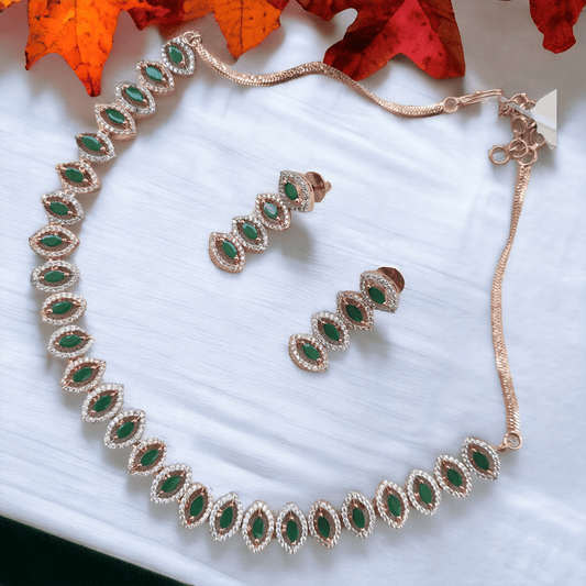 diamond look coloured neckpiece