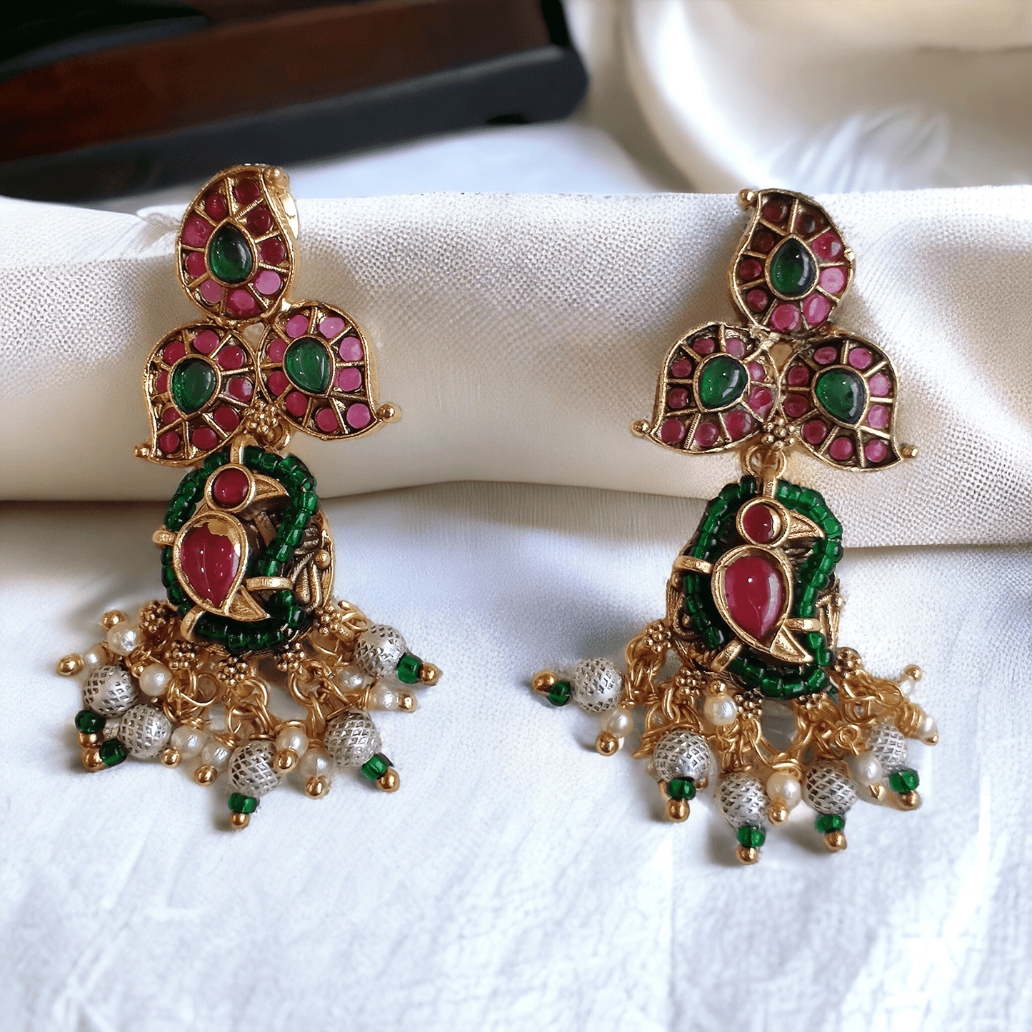 ethnic jadau earrings