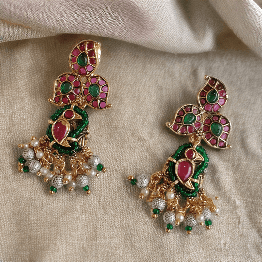 ethnic jadau earrings